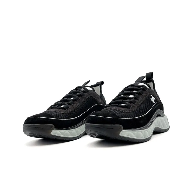 CHANEL Shock Absorbers Slip Resistant, Abrasion Resistant, Lightweight Low Top Casual Shoes Women's Black-2