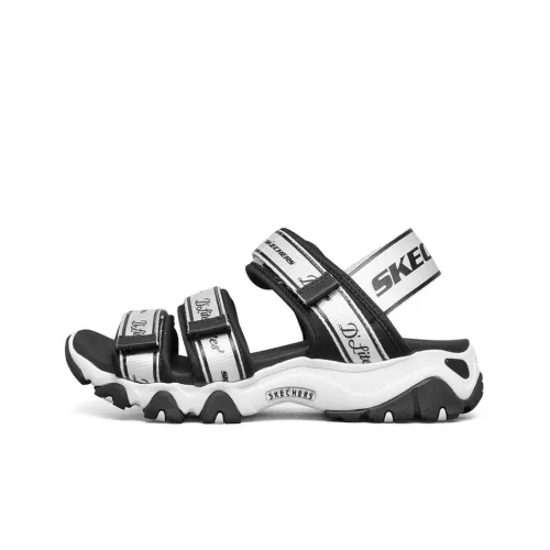 Skechers D'Lites 2.0 Sandals 'Black White' Women's