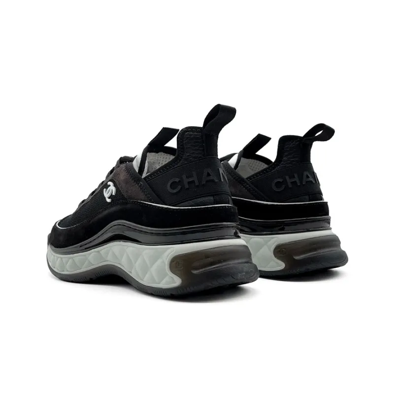 CHANEL Shock Absorbers Slip Resistant, Abrasion Resistant, Lightweight Low Top Casual Shoes Women's Black-3
