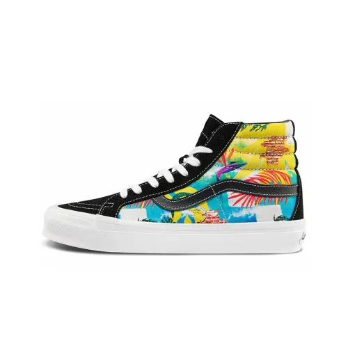 Vans SK8 Skateboard Shoes Unisex High-Top Black/Multicolor