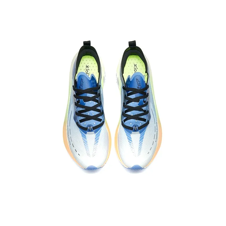XTEP Slip Resistant, Abrasion Resistant, Breathable, Lightweight, Rebound Low Top Sprint Running Shoes Men's Blue-2