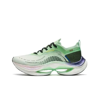 XTEP Cushioning Anti Slip And Wear Resistant Low Top Running Shoes Men's Green Beige