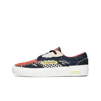 Anta Aoxing Anti Slip And Wear Resistant Lightweight Low Top Skateboard Shoes Men's Black Blue Red Lace Up Version