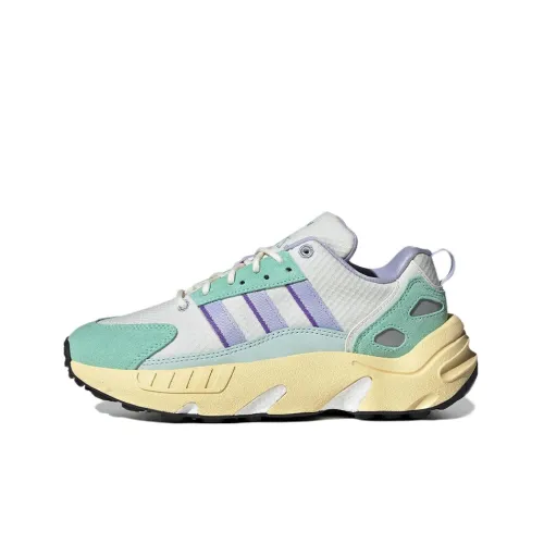 Adidas Originals ZX 22 Boost Casual Shoes Women's Low-Top White/Green/Purple