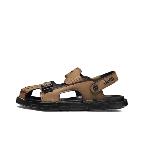 Jeep Beach Sandals Men Light Brown