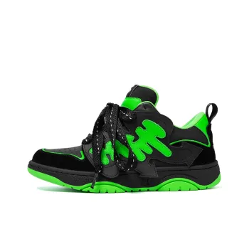 HART DAVIS Rebel I Series Stylish Skateboarding Shoes Unisex Black Green