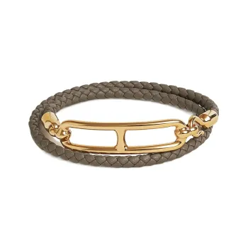 HERMES Calfskin Bracelets Unisex