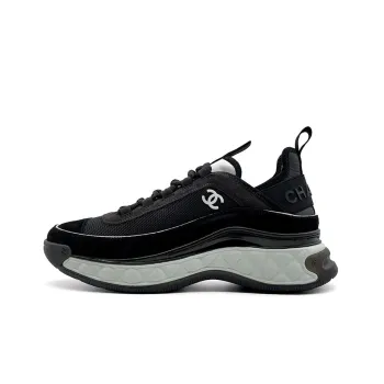 CHANEL Shock Absorbers Slip Resistant, Abrasion Resistant, Lightweight Low Top Casual Shoes Women's Black