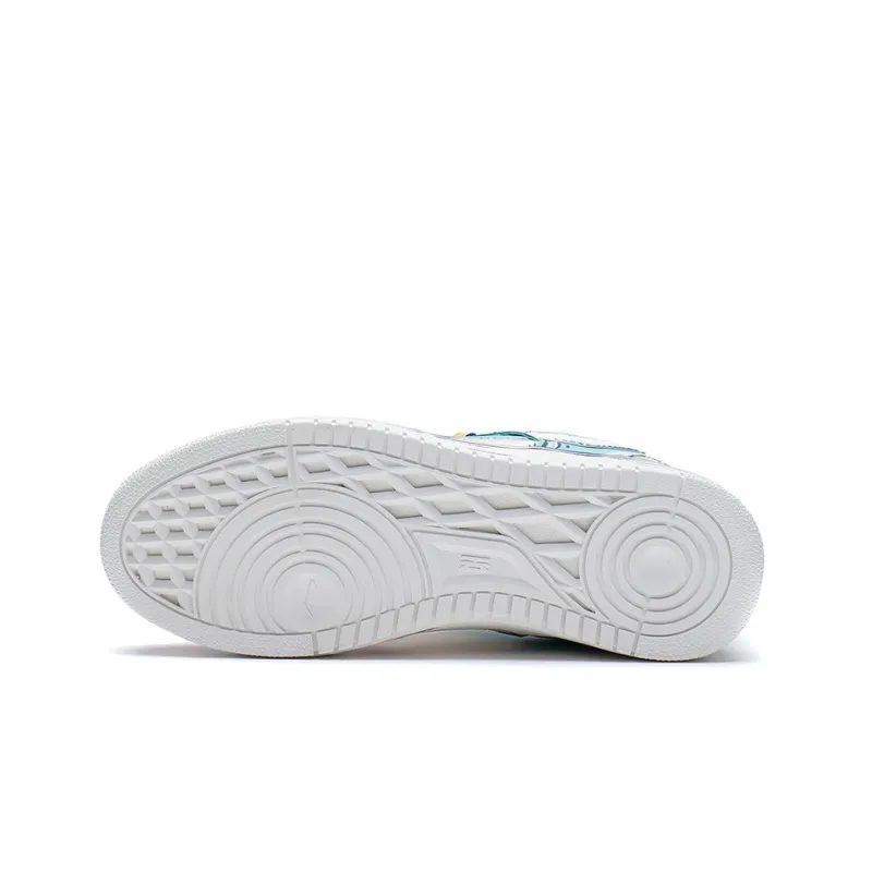LiNing Tianji Slip Resistant Cushioning Abrasion Resistant Low Top Skateboard Shoes Women's White Blue Pink-6