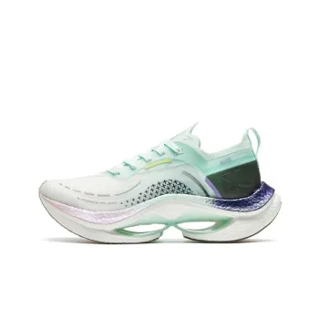 XTEP Anti Slip Wear Resistant Breathable Lightweight Rebound Low Top Casual Running Shoes Women's Green Beige