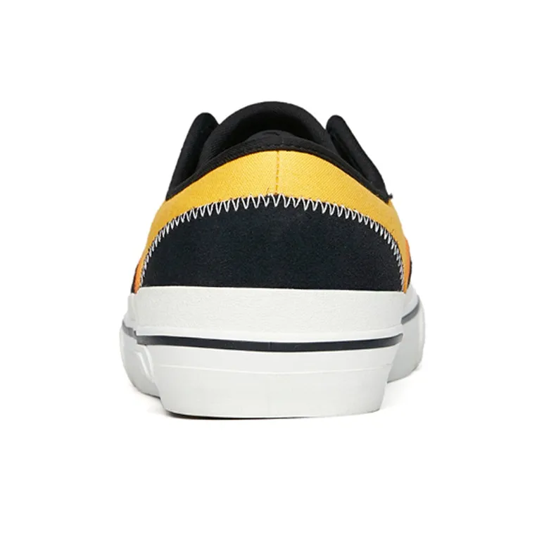 Anta Qian Xing Low-Top Skateboard Shoes Men's Black Yellow Slip-on Version-3