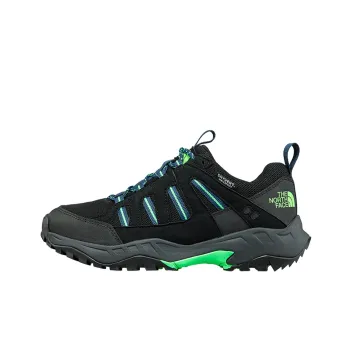 THE NORTH FACE Cushioning Anti Slip Wear Resistant Breathability Low Top Trekking Shoes Men's Black Green