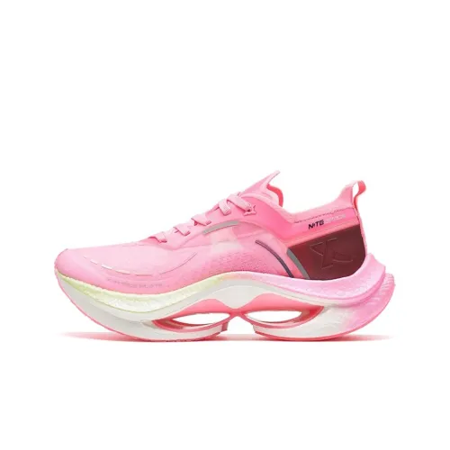 XTEP Running Shoes Women's Low-Top Peach Pink/Black