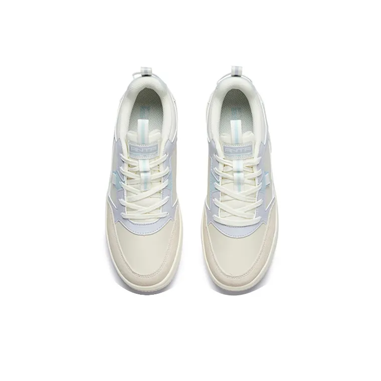 Anta Life Collection Low-Top Skateboard Shoes Women's White Gray-3