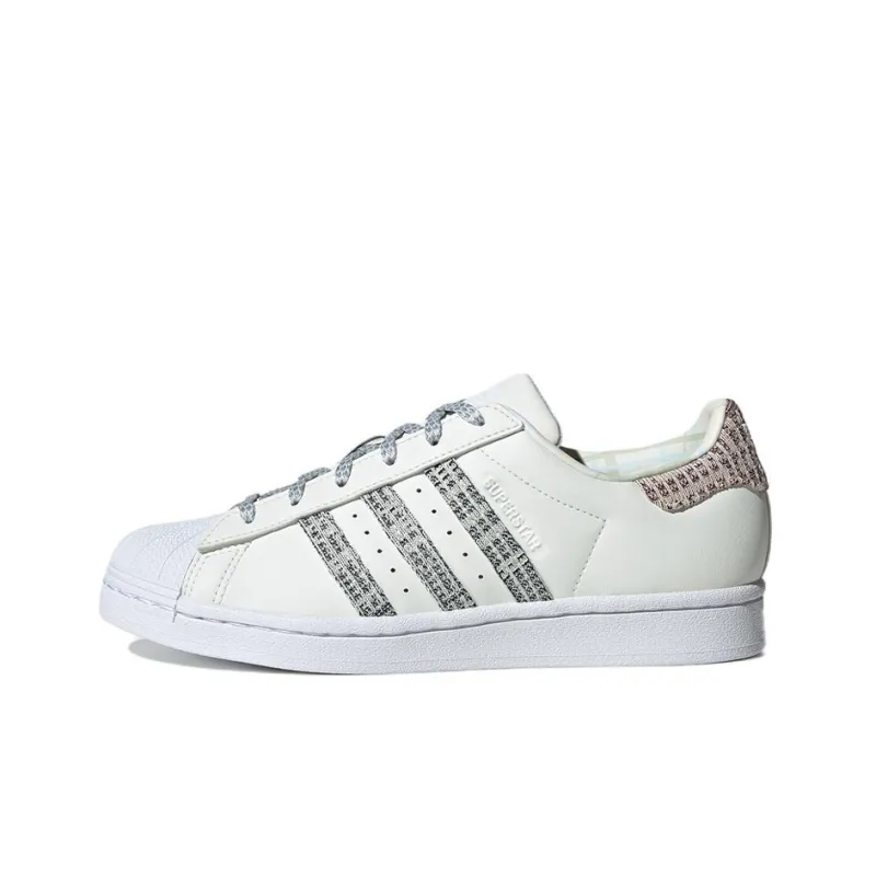 Adidas Superstar Shoes 'Plaid White' Women's-0