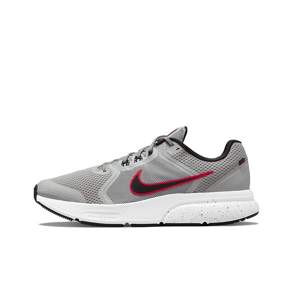 Nike Zoom Span 4 Running Shoes Men Low top Grey Black Red US W 12