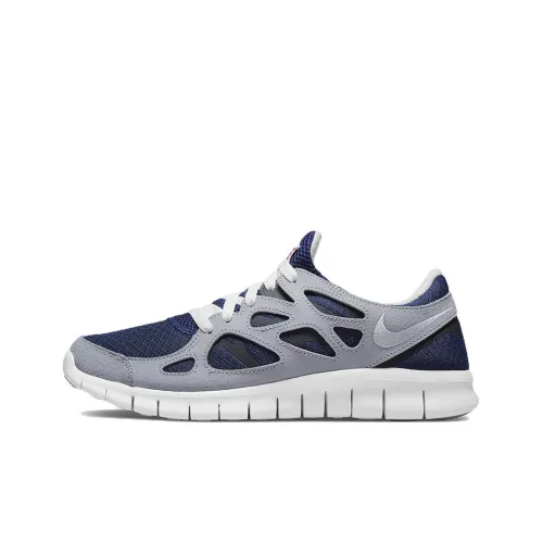 Nike Free Run 2.0 Running Shoes Men Low-Top Blue/Gray