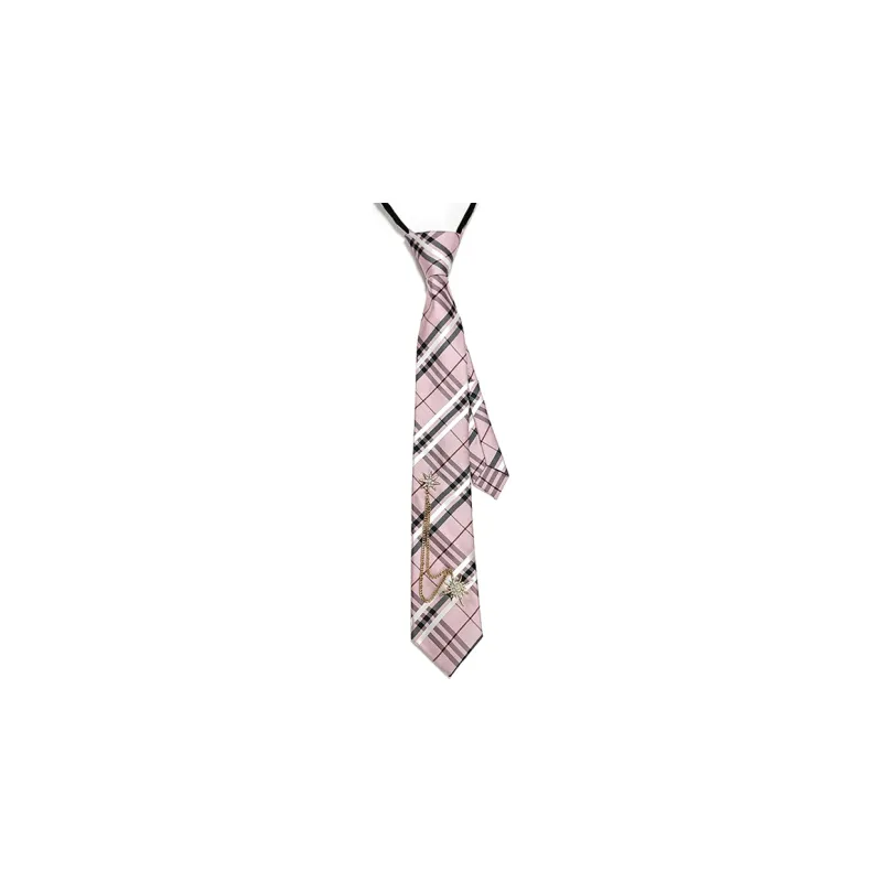 BAIJUAN Polyester Ties Women's Black, Navy Blue, Blue, Pink, Khaki-11