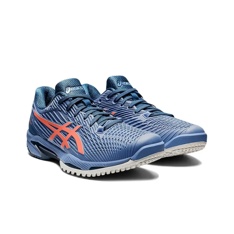 Asics Solution Speed FF 2 OC Cushioning Low Top Tennis Shoes Men's Blue Pink-2