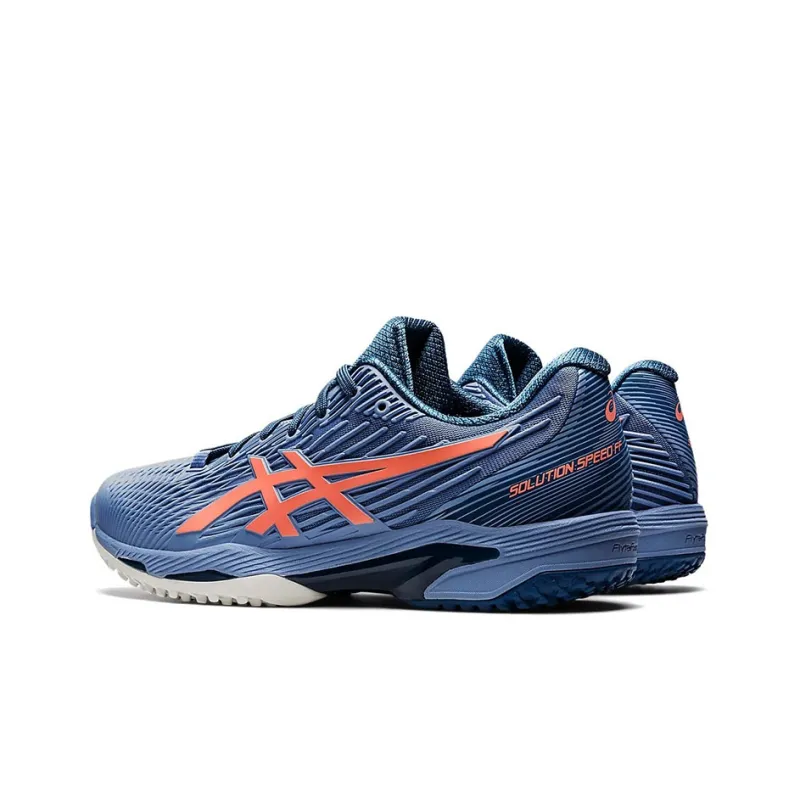 Asics Solution Speed FF 2 OC Cushioning Low Top Tennis Shoes Men's Blue Pink-3