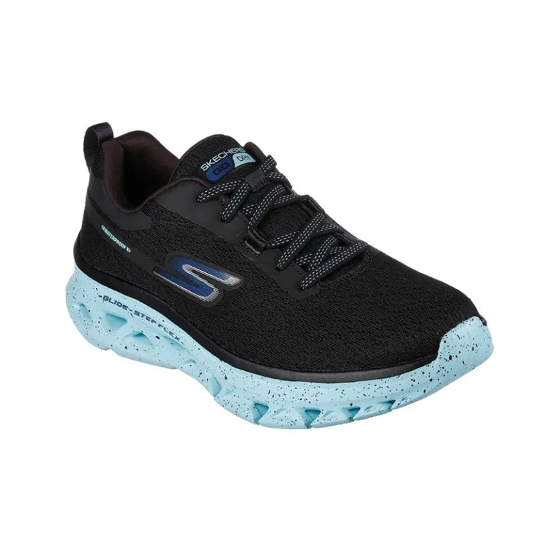 Skechers Glide StepGO RUN Breathable Low-Top Running Shoes Women's Black Blue-2