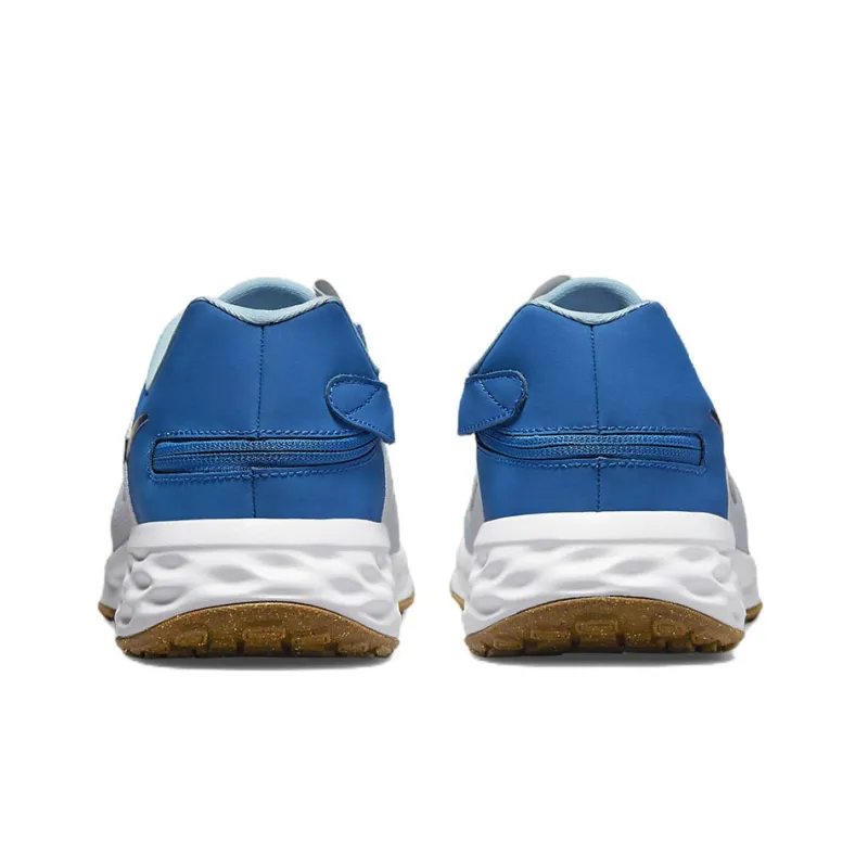 Nike Revolution 6 FlyEase Next Nature 'Pure Platinum Dark Marina Blue'-4