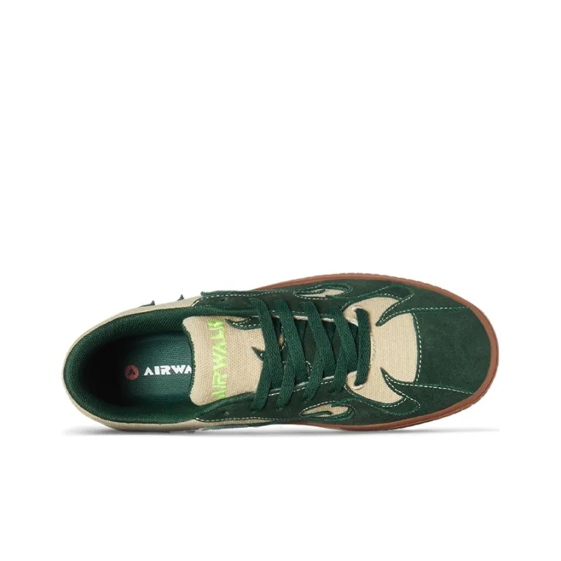 Airwalk Low Top Skateboard Shoes Women's Olive Green-2