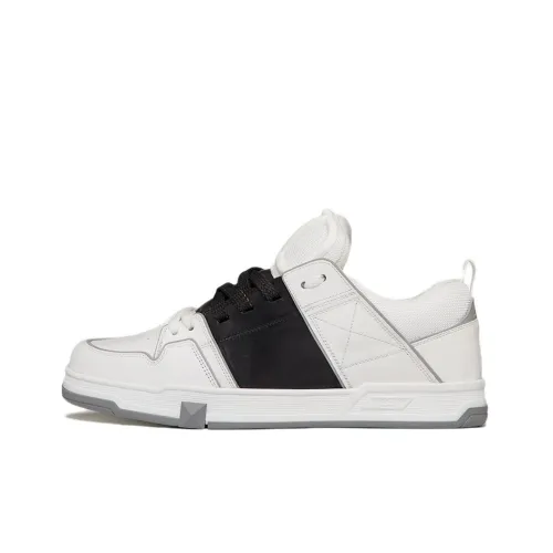 Valentino Garavani Open Skate Calfskin/Fabric White Black Grey