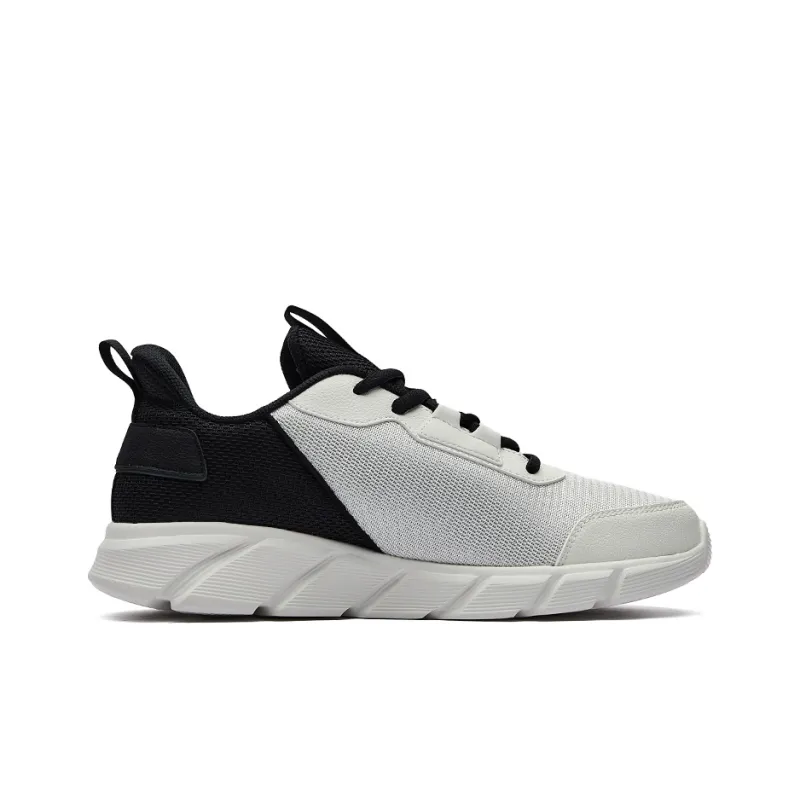 Erke Anti-Slip And Wear-Resistant Breathable Low-Top Casual Running Shoes Men's White Black-1