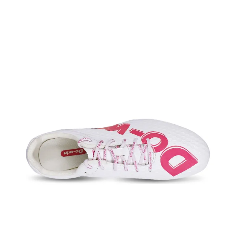 DO WIN Cushioned Slip Resistant Abrasion Resistant Low Top Sprint Running Shoes Unisex Pink White-3