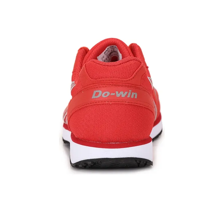 DO WIN Cushioned Slip Resistant Abrasion Resistant Breathable Low Top Running Shoes Unisex Red-2