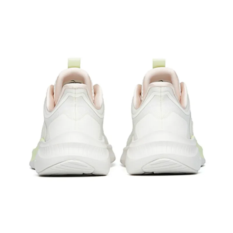 Anta Cushioned Anti-Slip Wear-Resistant Breathable Lightweight Low-Top Running Shoes Women's White Green-4