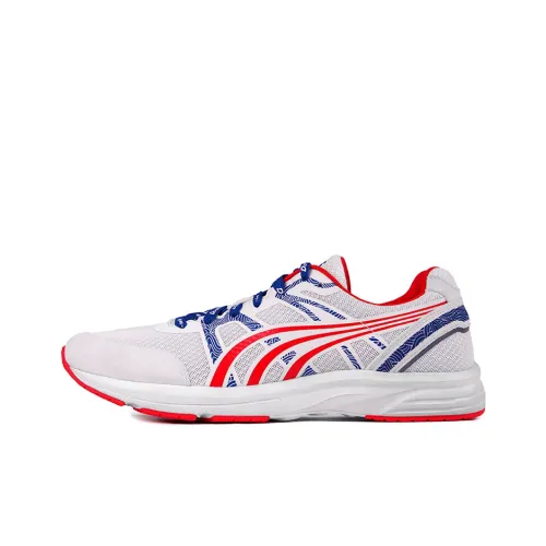 DO WIN Cushioning Slip Resistant Abrasion Resistant Breathable Low Top Running Shoes Unisex White Red
