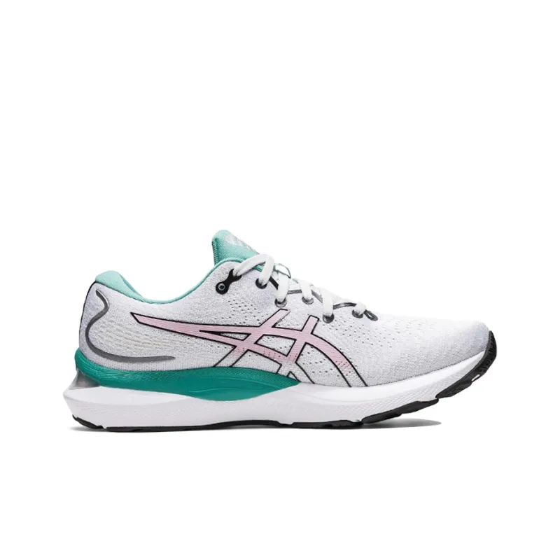 Asics Gel-Cumulus 24 Wear-Resistant Low-Top Running Shoes Women's White Green-1