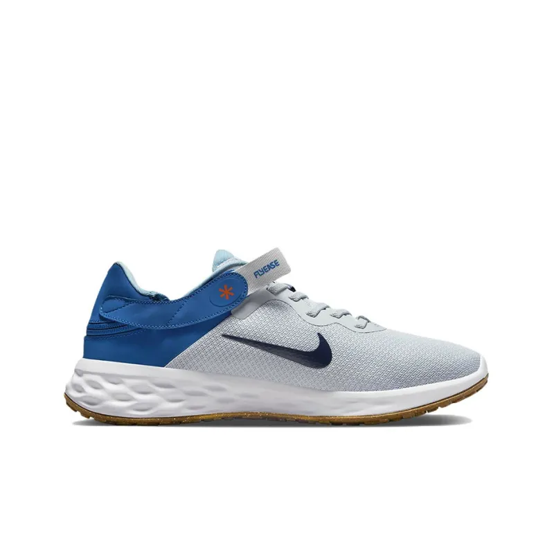 Nike Revolution 6 FlyEase Next Nature 'Pure Platinum Dark Marina Blue'-1