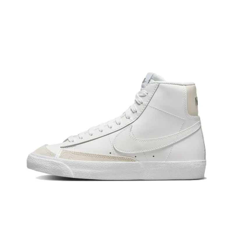Nike Blazer Mid 77 Wear-resistant And Lightweight Mid-Top Skateboard Shoes GS Ecru-0