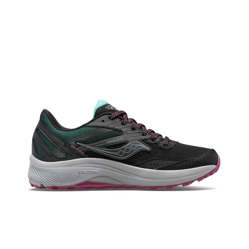 Saucony COHESION 15 Cushioned Anti-Slip And Wear-Resistant Lightweight Low-Top Running Shoes Women's Black Gray Color-1