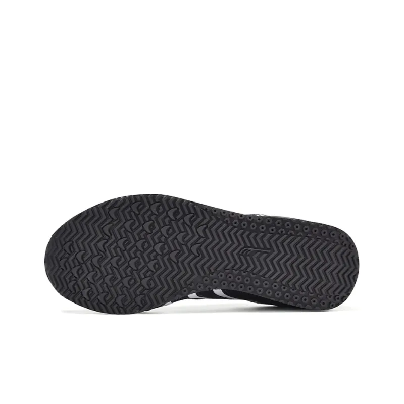 DO WIN Cushioned Slip Resistant Abrasion Resistant Breathable Low Top Running Shoes Unisex Black White-4