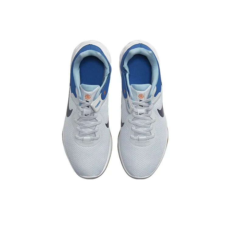Nike Revolution 6 FlyEase Next Nature 'Pure Platinum Dark Marina Blue'-3