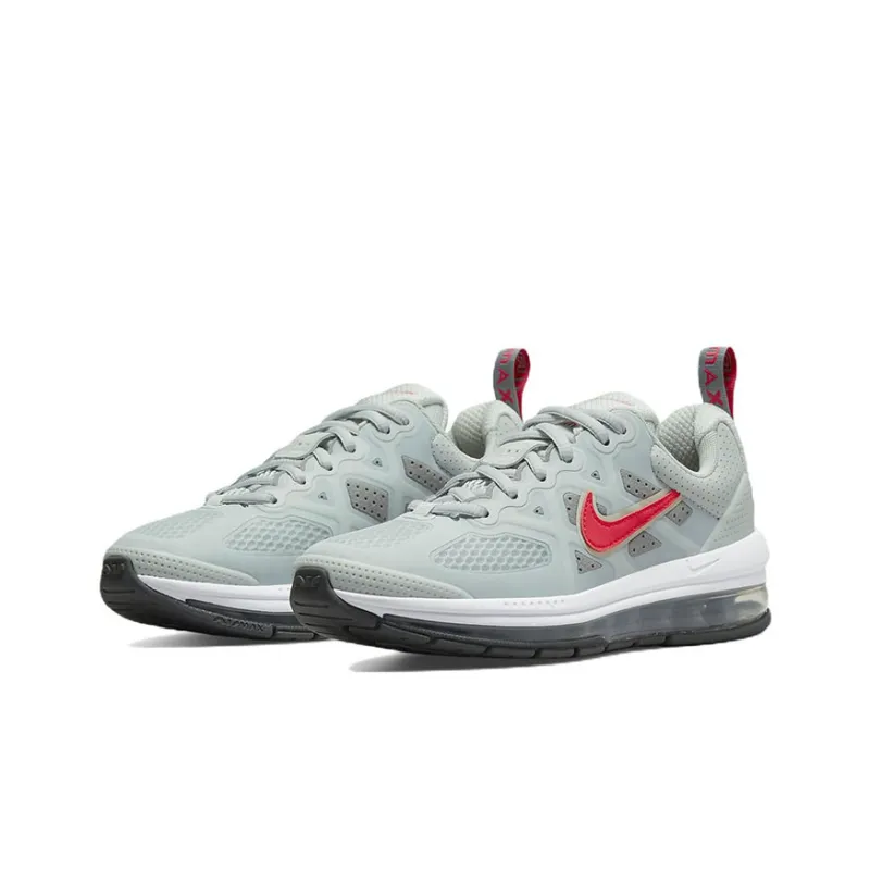 Nike Air Max Genome Cushioning Anti-Slip And Wear-Resistant Low-Top Running Shoes GS Gray Red-2