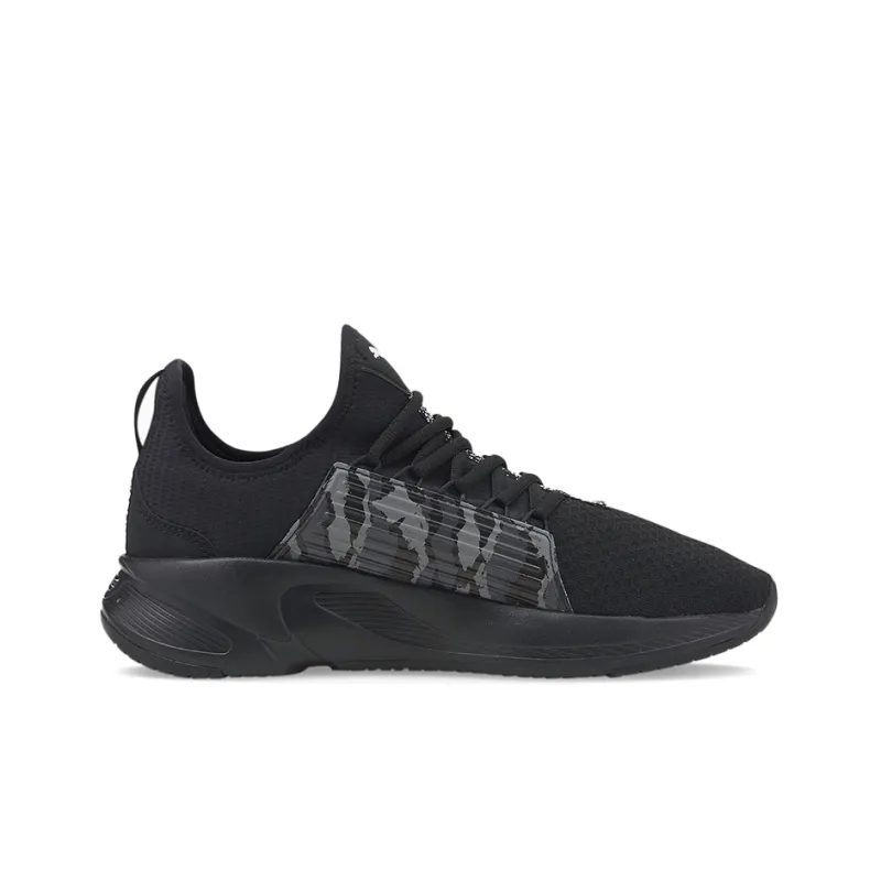 PUMA Softride Premier Slip-On Cushioning Anti-Slip Wear-Resistant Breathability Mid-Top Running Shoes Men's Black-1