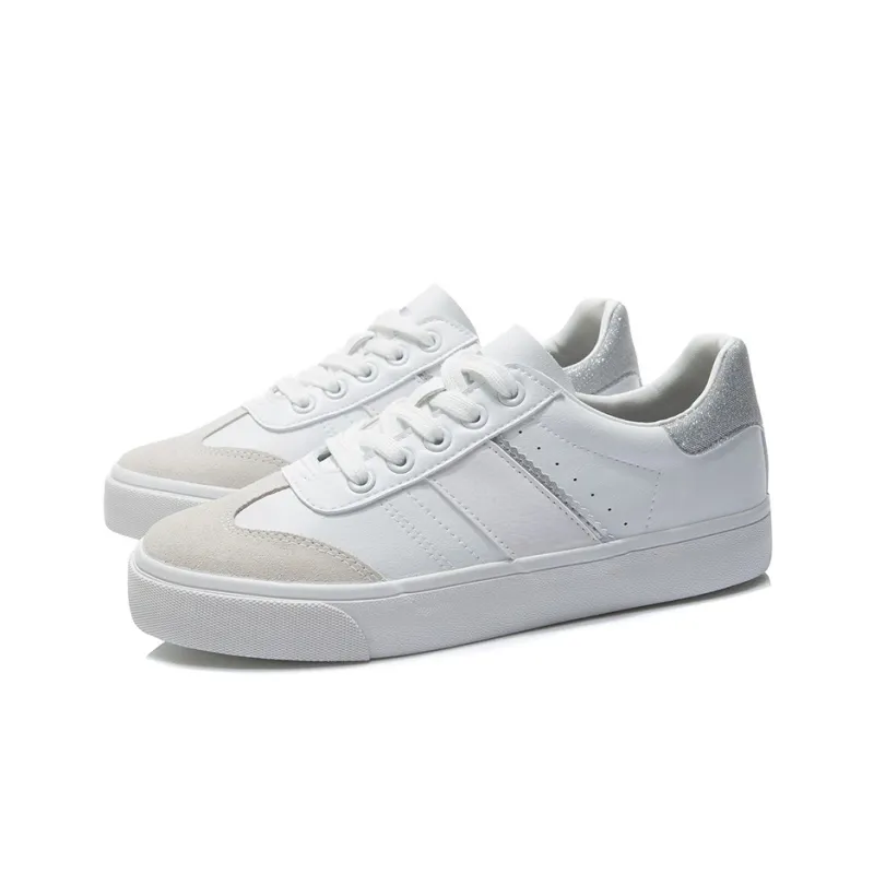 LiNing Vulc Lite Low Top Skateboard Shoes Men's White-2