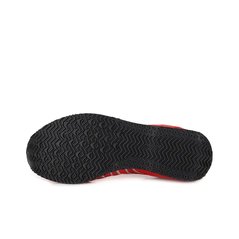 DO WIN Cushioned Slip Resistant Abrasion Resistant Breathable Low Top Running Shoes Unisex Red-4