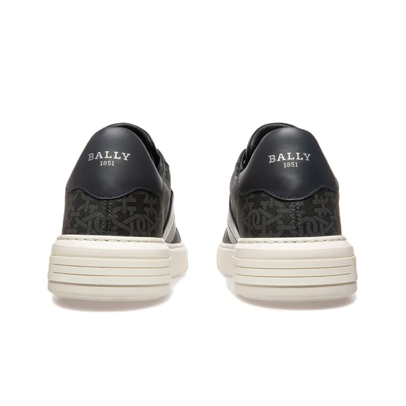 BALLY Low-Top Stylish Skateboarding Shoes Men's Gray Blue-3