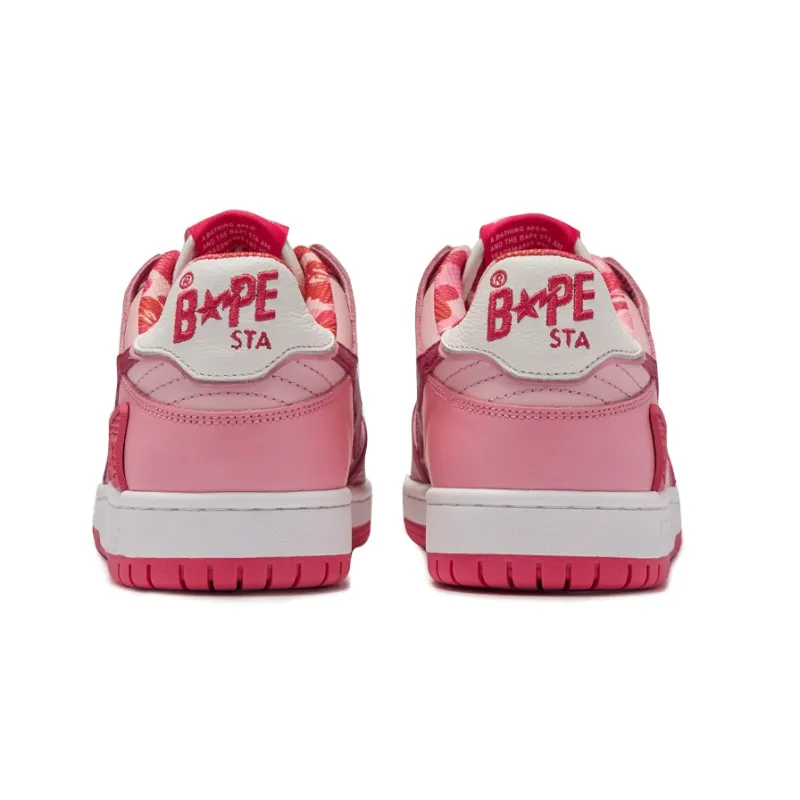 A BATHING APE SK8 STA Stylish Skateboarding Shoes Women's Pink-3