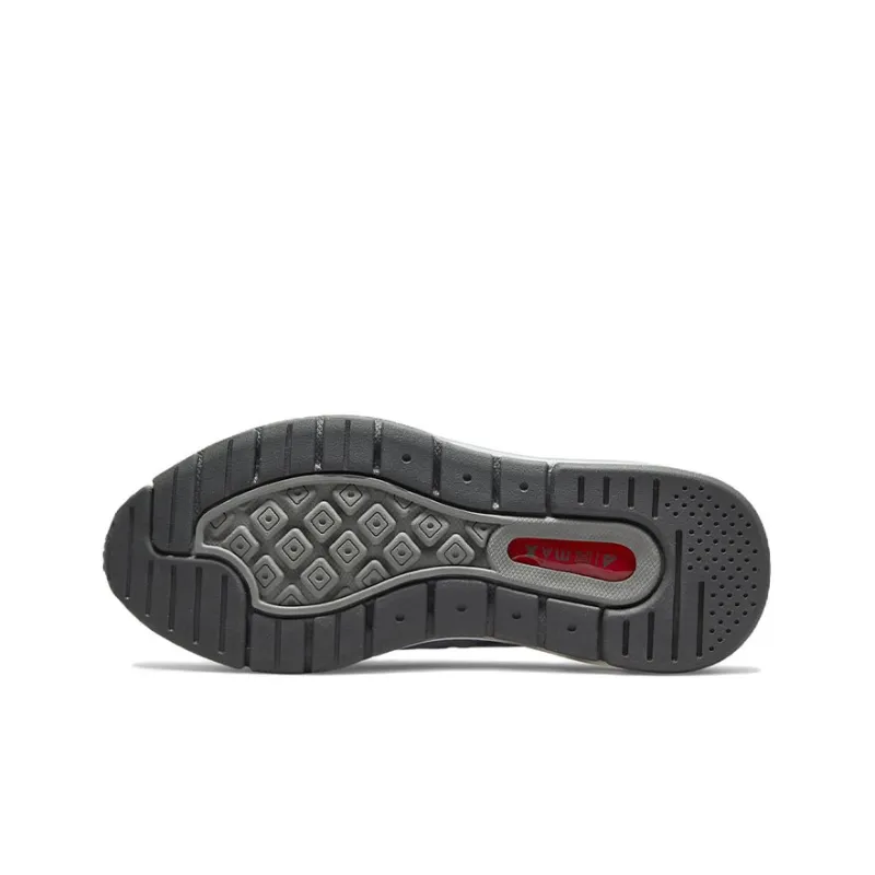 Nike Air Max Genome Cushioning Anti-Slip And Wear-Resistant Low-Top Running Shoes GS Gray Red-5
