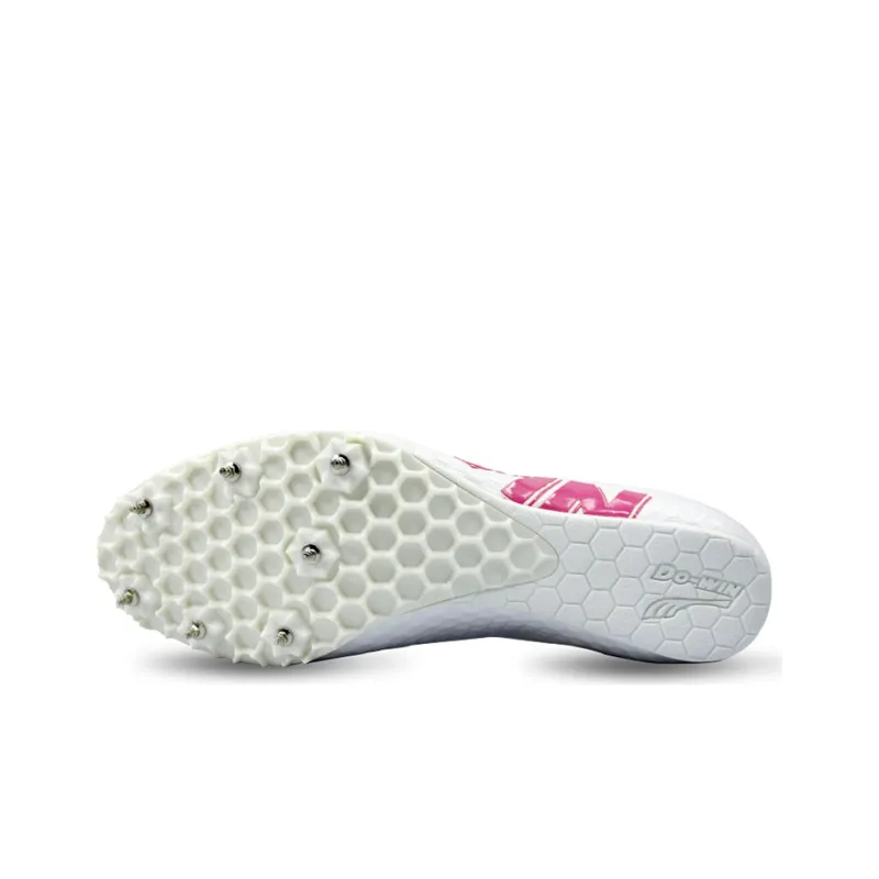DO WIN Cushioned Slip Resistant Abrasion Resistant Low Top Sprint Running Shoes Unisex Pink White-4