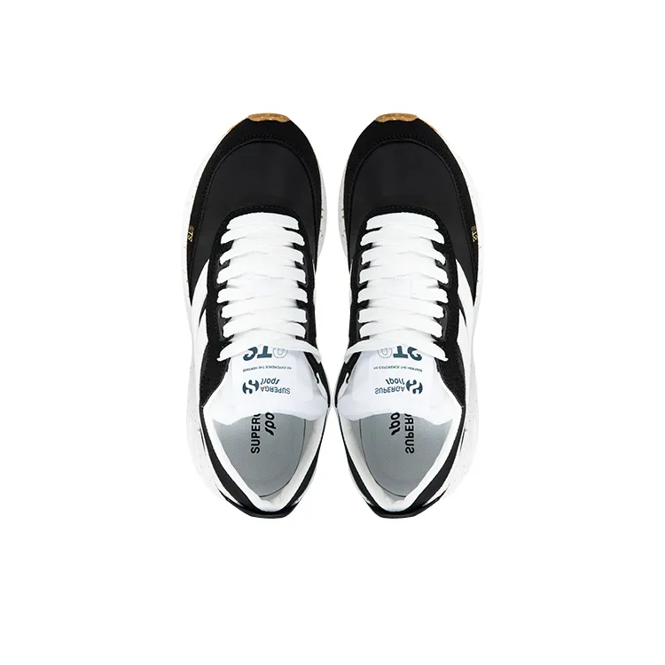 SUPERGA Abrasion-Resistant Low-Top Running Shoes Unisex Black-3