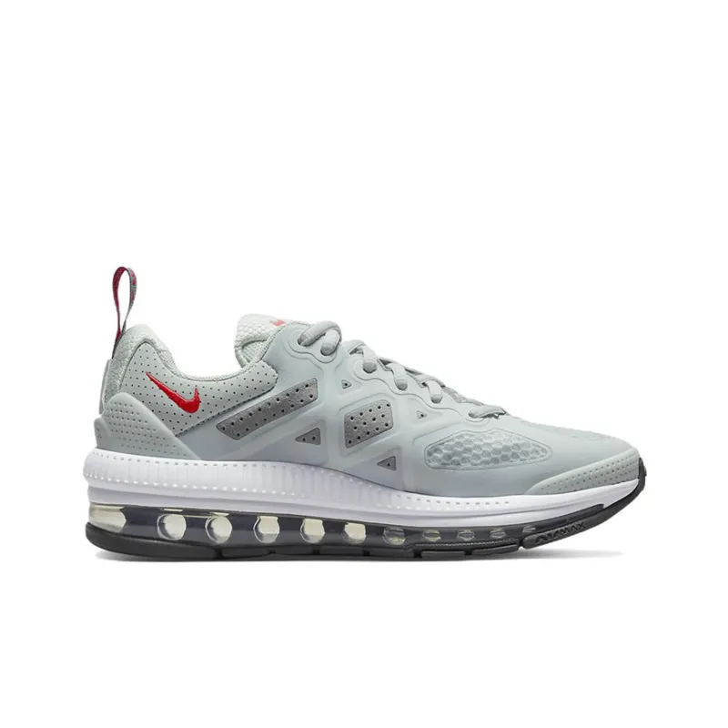 Nike Air Max Genome Cushioning Anti-Slip And Wear-Resistant Low-Top Running Shoes GS Gray Red-1