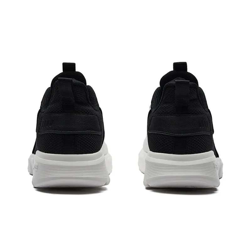 Erke Anti-Slip And Wear-Resistant Breathable Low-Top Casual Running Shoes Men's White Black-3